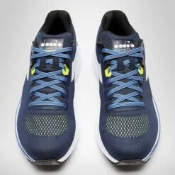 Diadora Men's Mythos Vortice 7 Running Shoe -Black Iris/White/Neon Yellow - Regular (D) -Outlet EasyRoam Footwear Store 101.178060 C9803 50 HR 1