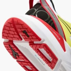 Diadora Men's Mythos Blushield Volo 3 Running Shoe- White/Black/Yellow Fluo - Regular (D) -Outlet EasyRoam Footwear Store 101.179090 C0008 25 HR