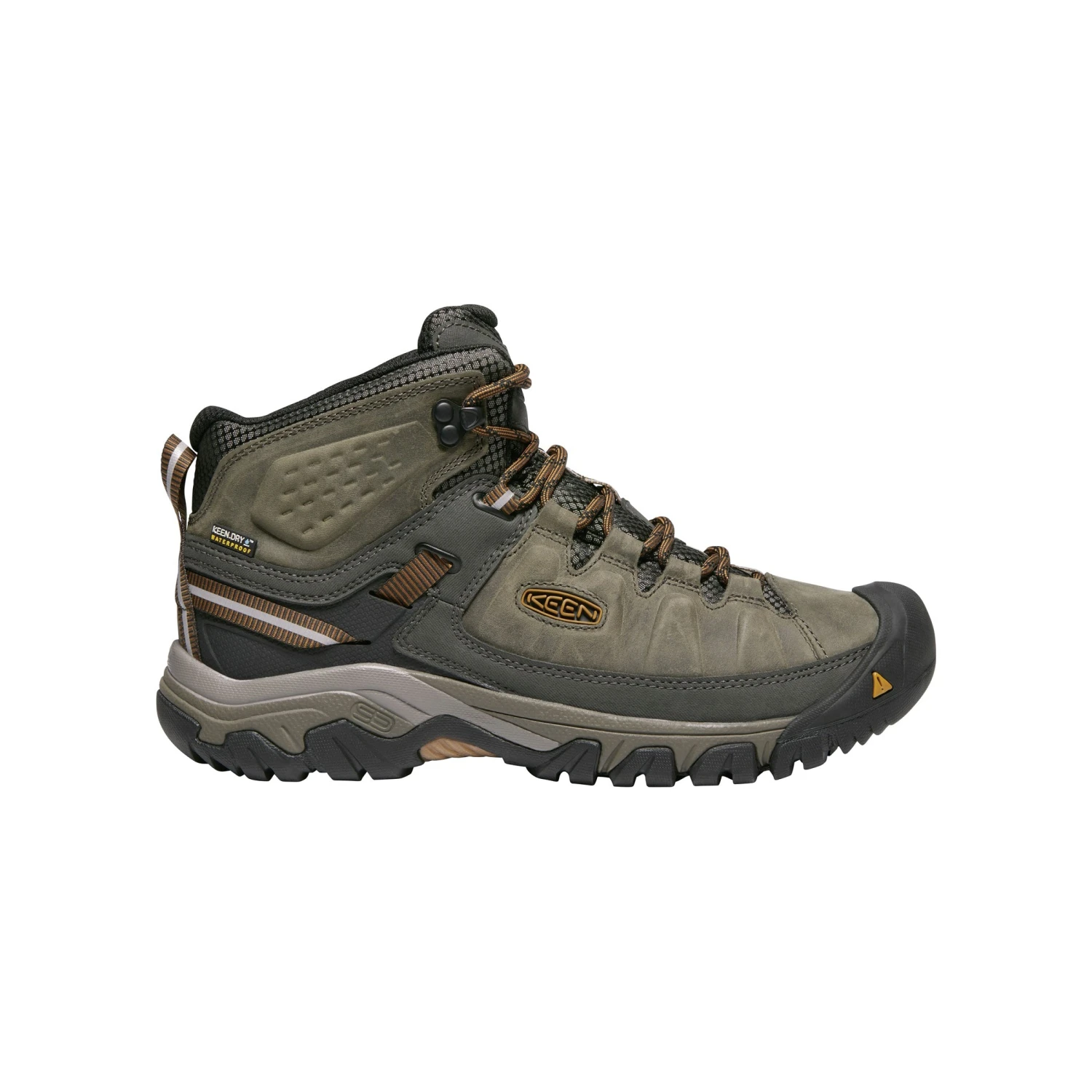 Keen Men's Targhee III Leather Mid Waterproof Hiking Boots - Black Olive/Golden Brown - Regular (D) 1 Keen Men's Targhee III Leather Mid Waterproof Hiking Boots - Black Olive/Golden Brown - Regular (D)
