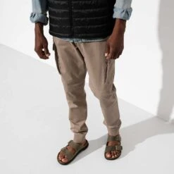 Birkenstock Men's Arizona Rugged Sandal - Faded Khaki - Regular -Outlet EasyRoam Footwear Store 1018463 f look m