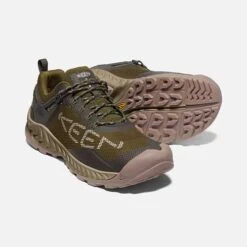 Keen Men's NXIS Evo WP Hiking Shoe - Dark Olive/Black Olive - Regular (D) -Outlet EasyRoam Footwear Store 1025909 PPS PDP 1