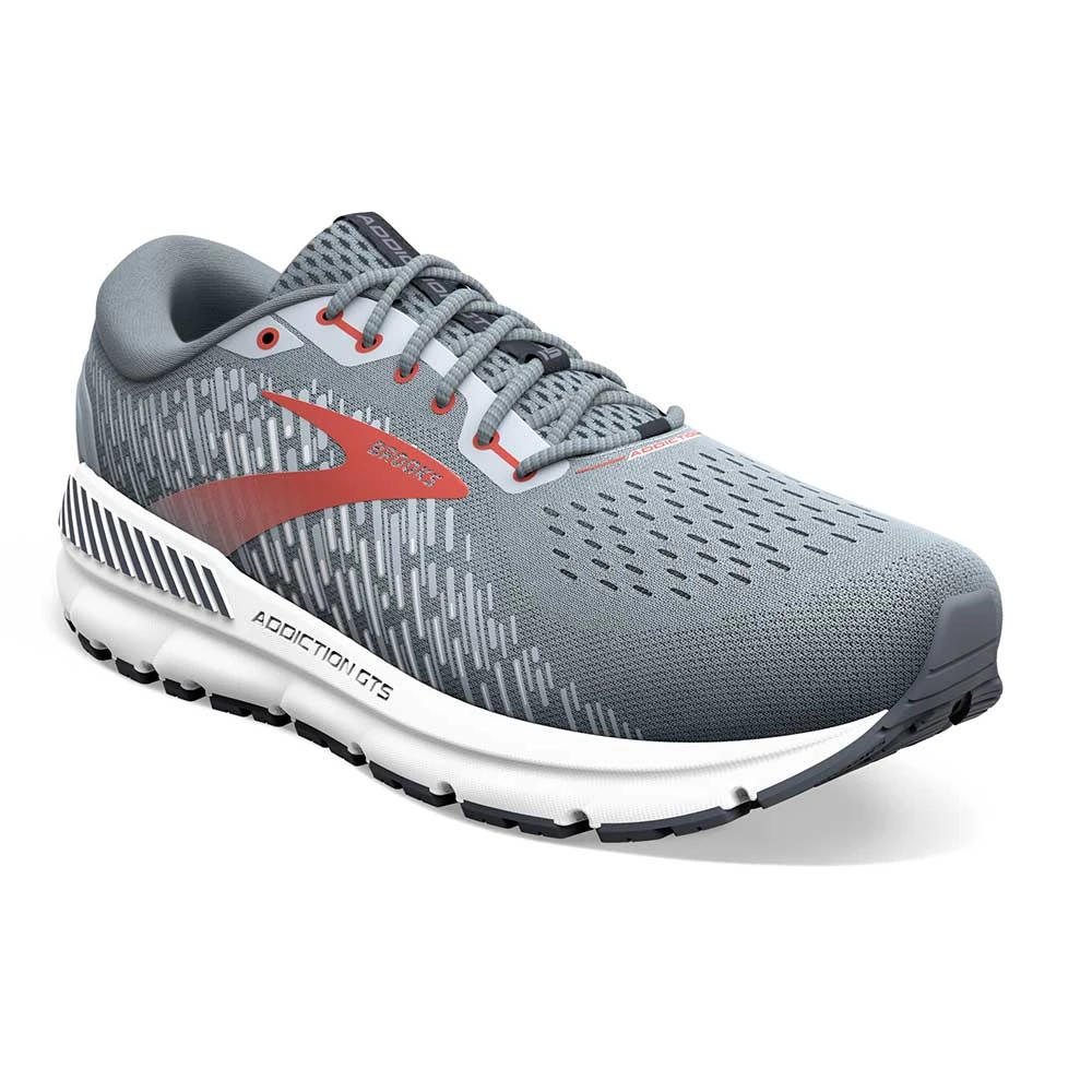 BROOKS Men's Addiction GTS 15 Running Shoe- Grey/Ebony/Chili Oil - Extra Wide (4E) 3 BROOKS Men's Addiction GTS 15 Running Shoe- Grey/Ebony/Chili Oil - Extra Wide (4E) - Image 3