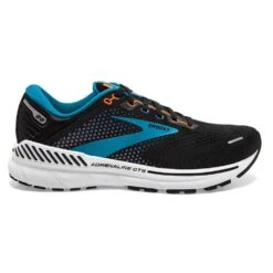 BROOKS Men's Adrenaline GTS 22 Running Shoe - Black/Blue/Orange- Regular (D)