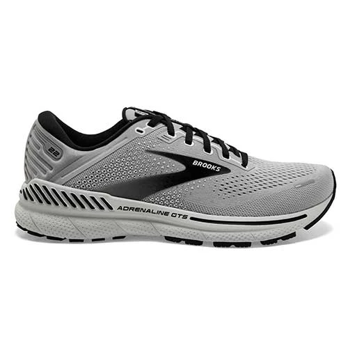 BROOKS Men's Adrenaline GTS 22 Running Shoe - Alloy/Grey/Black - Regular (D) 1 BROOKS Men's Adrenaline GTS 22 Running Shoe - Alloy/Grey/Black - Regular (D)