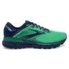 BROOKS Men's Adrenaline GTS 22 Running Shoe- Green/Navy- Regular (D)