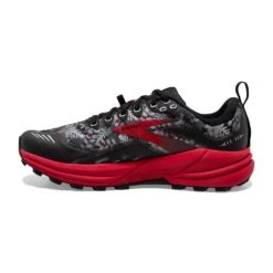 BROOKS Men's Cascadia 16 Trail Running Shoe - Black/Grey/Red - Regular (D) -Outlet EasyRoam Footwear Store 110376 008 M Cascadia 16