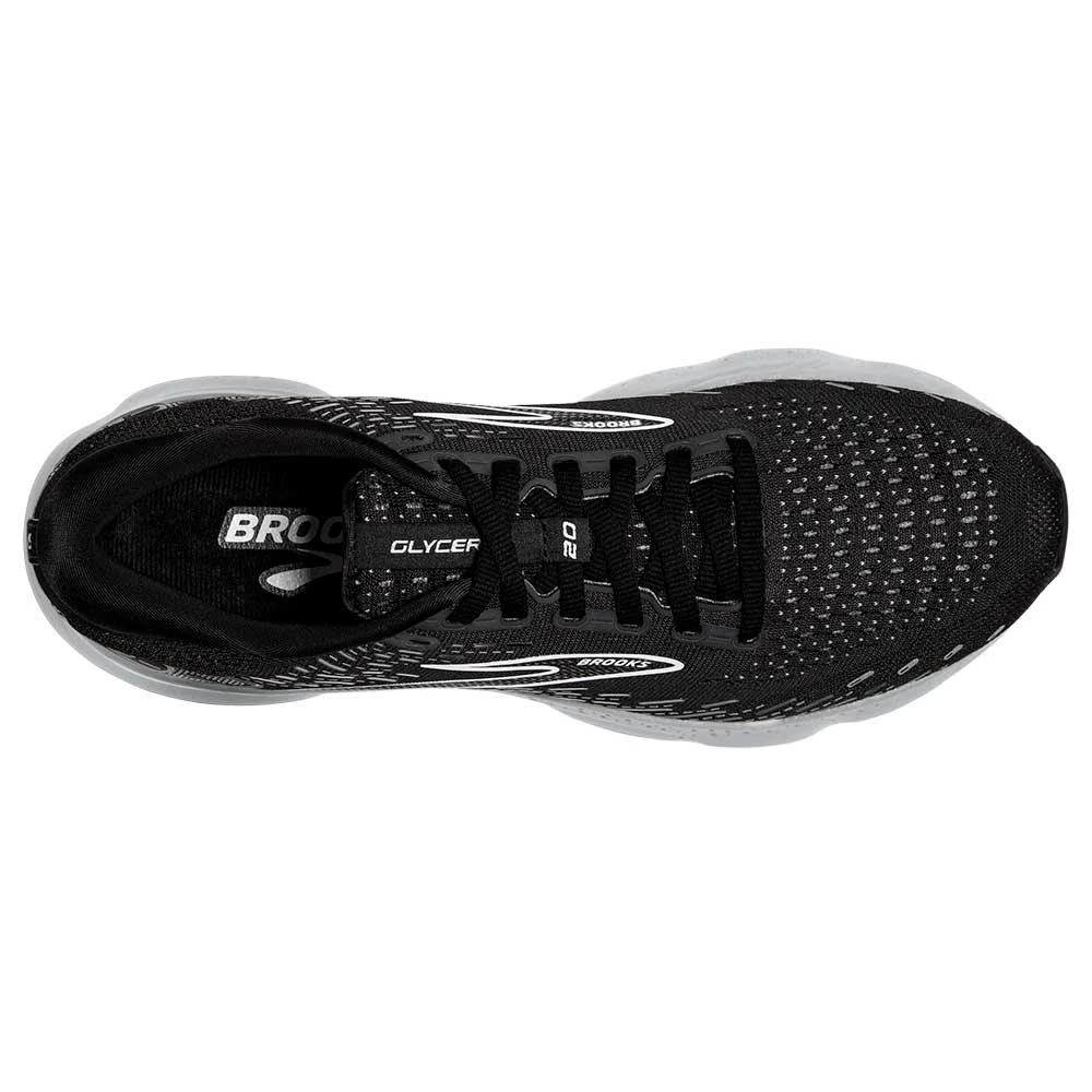 BROOKS Men's Glycerin 20 Running Shoe - Black/White/Alloy - Regular (D) 5 BROOKS Men's Glycerin 20 Running Shoe - Black/White/Alloy - Regular (D) - Image 5