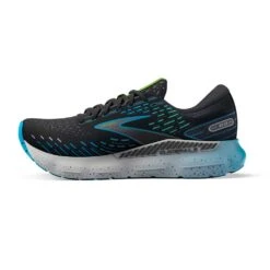BROOKS Men's Glycerin GTS 20 Running Shoes - Black/Hawaiian Ocean/Green - Regular (D) -Outlet EasyRoam Footwear Store 110383 006 M Glycerin GTS 20