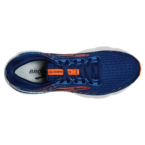 BROOKS Men's Glycerin GTS 20 Running Shoe - Blue Depths/Palace Blue/Orange - Wide (2E) 5 BROOKS Men's Glycerin GTS 20 Running Shoe - Blue Depths/Palace Blue/Orange - Wide (2E) - Image 5