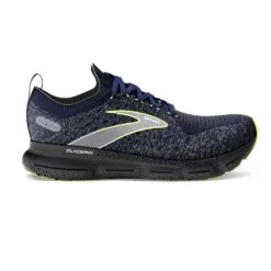 BROOKS Men's Glycerin StealthFit 20 Running Shoe - Blue/Ebony/Lime - Regular (D)
