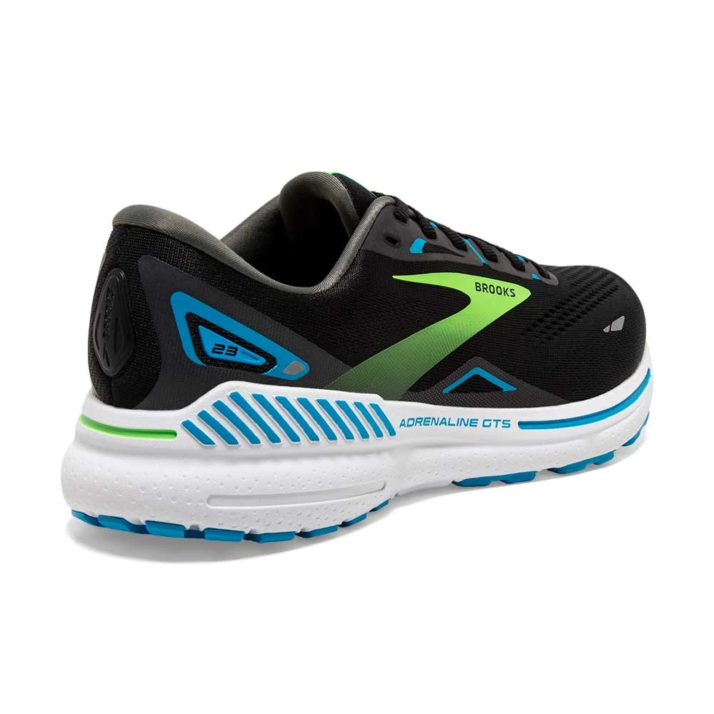 BROOKS Men's Adrenaline GTS 23 Running Shoe - Black/Hawaiian Ocean/Green- Regular (D) 5 BROOKS Men's Adrenaline GTS 23 Running Shoe - Black/Hawaiian Ocean/Green- Regular (D) - Image 5