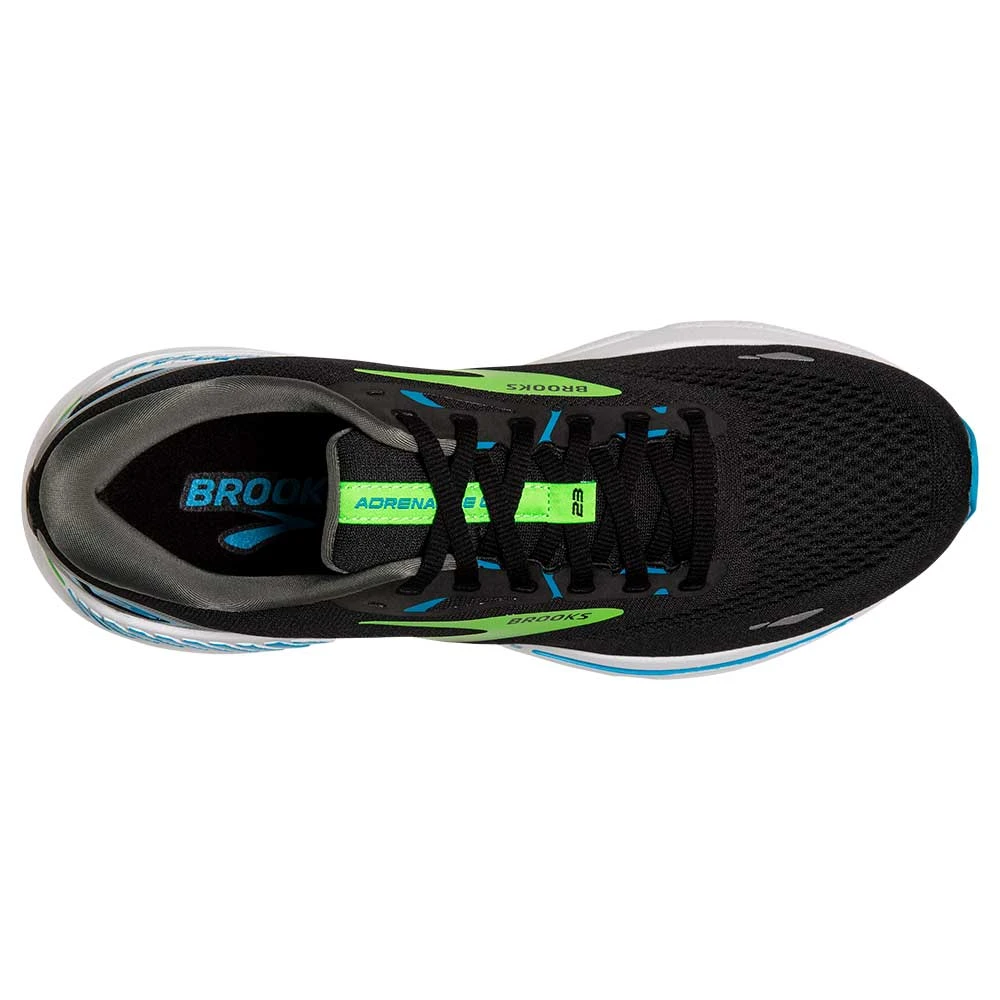 BROOKS Men's Adrenaline GTS 23 Running Shoe - Black/Hawaiian Ocean/Green- Regular (D) 7 BROOKS Men's Adrenaline GTS 23 Running Shoe - Black/Hawaiian Ocean/Green- Regular (D) - Image 7