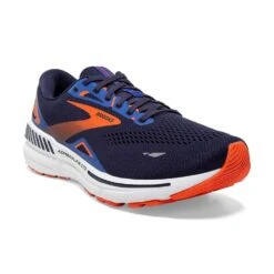 BROOKS Men's Adrenaline GTS 23 Running Shoe - Peacoat/Orange/Surf The Web- Regular (D) -Outlet EasyRoam Footwear Store 110391 438 A Adrenaline GTS 23 1