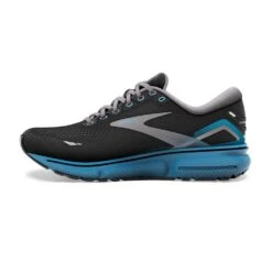 BROOKS Men's Ghost 15 Running Shoe- Black/Blackened Pearl/Blue- Regular (D) -Outlet EasyRoam Footwear Store 110393 056 M Ghost 15