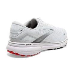 BROOKS Men's Ghost 15 Running Shoe- White/Black/Flame -Outlet EasyRoam Footwear Store 110393 184 H Ghost 15