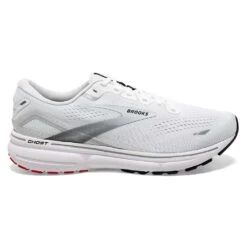 BROOKS Men's Ghost 15 Running Shoe- White/Black/Flame