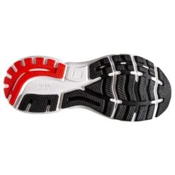 BROOKS Men's Ghost 15 Running Shoe- White/Black/Flame -Outlet EasyRoam Footwear Store 110393 184 S Ghost 15