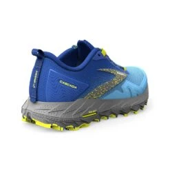 BROOKS Men's Cascadia 17 Trail Running Shoe - Blue/Surf The Web/Sulphur - Regular (D) -Outlet EasyRoam Footwear Store 110403 416 H Cascadia 17