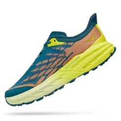 Hoka Men's Speedgoat 5 Trail Shoes - Blue Coral/Evening Primrose - Regular (D) -Outlet EasyRoam Footwear Store 1123157 BCEP 4