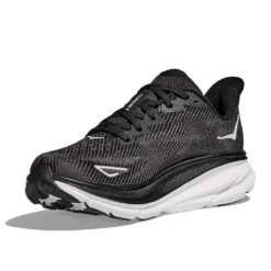 Hoka Men's Clifton 9 Running Shoe - Black/White -Outlet EasyRoam Footwear Store 1127895 BWHT 3