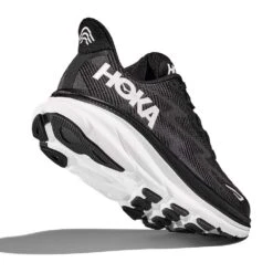 Hoka Men's Clifton 9 Running Shoe - Black/White -Outlet EasyRoam Footwear Store 1127895 BWHT 4