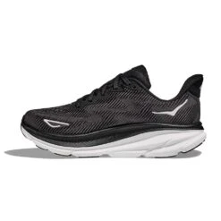Hoka Men's Clifton 9 Running Shoe - Black/White -Outlet EasyRoam Footwear Store 1127895 BWHT 8