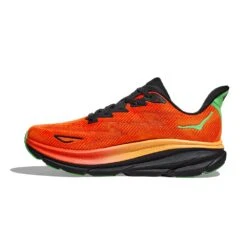 Hoka Men's Clifton 9 Running Shoe- Flame/Vibrant Orange - Regular (D) -Outlet EasyRoam Footwear Store 1127895 FVOR 8