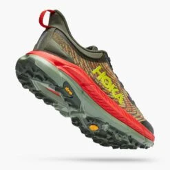 Hoka Men's Mafate Speed 4 Trail Shoe - Thyme/Fiesta- Regular (D) -Outlet EasyRoam Footwear Store 1129930 TFST 3