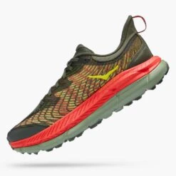 Hoka Men's Mafate Speed 4 Trail Shoe - Thyme/Fiesta- Regular (D) -Outlet EasyRoam Footwear Store 1129930 TFST 4