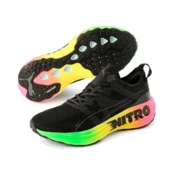 Men's Foreverrun Nitro Futrograde Running Shoe - Puma Black/Green Gecko- Regular (D) -Outlet EasyRoam Footwear Store 380005 01