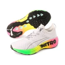 Men's Foreverrun Nitro Futrograde Running Shoe- Puma White/Green Gecko- Regular (D) -Outlet EasyRoam Footwear Store 380005 02