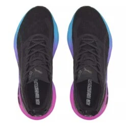 Men's Foreverrun Nitro Sunset Running Shoe - Puma Black/Luminous Blue/Electric Orchid- Regular (D) -Outlet EasyRoam Footwear Store 38000701 BlackBlue TOP
