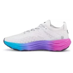 Puma Men's ForeverRun Nitro Sunset Running Shoe - White/Luminous Blue/Electric Orchid- Regular (D) -Outlet EasyRoam Footwear Store 38000702 WhiteBlue INS