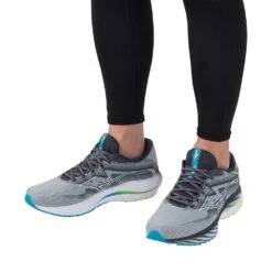 Mizuno Men's Wave Rider 27 Running Shoe - Pearl Blue/White - Regular (D) -Outlet EasyRoam Footwear Store 411415 5F00 10