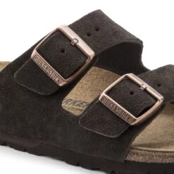 Birkenstock Arizona Mocha Suede Leather Sandal- Regular/Wide -Outlet EasyRoam Footwear Store 51903 detail 1