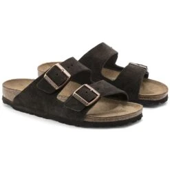 Birkenstock Arizona Mocha Suede Leather Sandal- Regular/Wide -Outlet EasyRoam Footwear Store 51903 pair