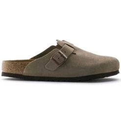 Birkenstock Boston Soft Footbed - Taupe - Medium/Narrow -Outlet EasyRoam Footwear Store 560771 side