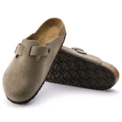 Birkenstock Boston Soft Footbed Taupe Suede- Regular/Wide -Outlet EasyRoam Footwear Store 560771 sole bost tau