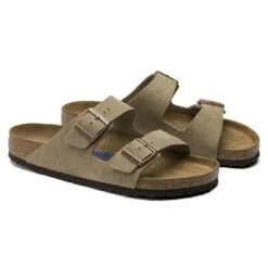 Birkenstock Arizona Soft Footbed Taupe Suede Leather Sandal - Taupe- Regular/Wide -Outlet EasyRoam Footwear Store 951303 pair