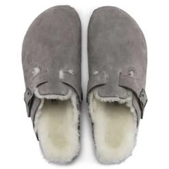Birkenstock Boston Shearling - Stone - Regular/Wide -Outlet EasyRoam Footwear Store BostonShearling Stone 3