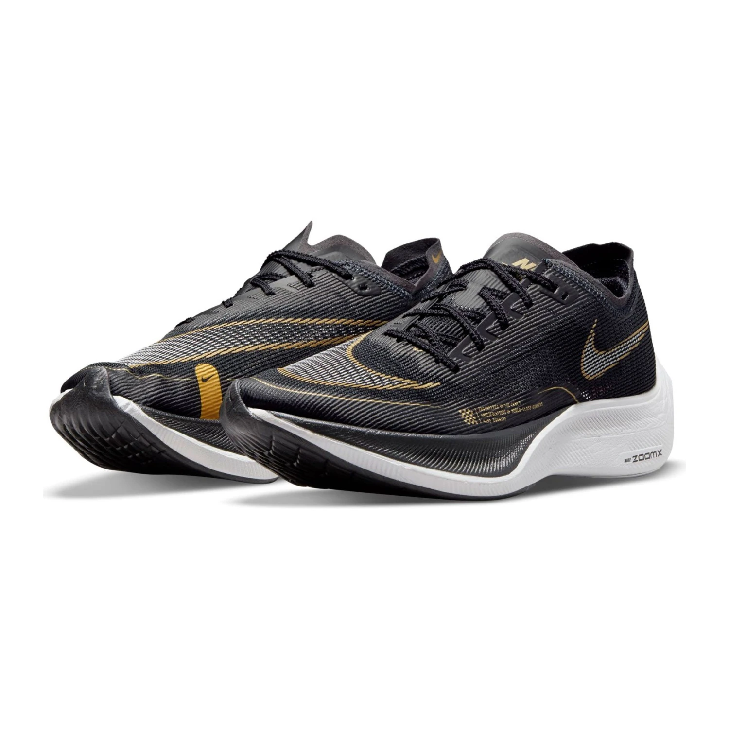 Nike Men's ZoomX Vaporfly Next % 2 Racing Shoe - Black/White/Metallic Gold Coin - Regular (D) 4 Nike Men's ZoomX Vaporfly Next % 2 Racing Shoe - Black/White/Metallic Gold Coin - Regular (D) - Image 4