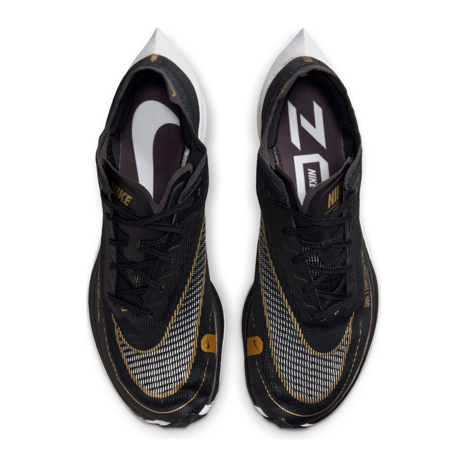 Nike Men's ZoomX Vaporfly Next % 2 Racing Shoe - Black/White/Metallic Gold Coin - Regular (D) 5 Nike Men's ZoomX Vaporfly Next % 2 Racing Shoe - Black/White/Metallic Gold Coin - Regular (D) - Image 5