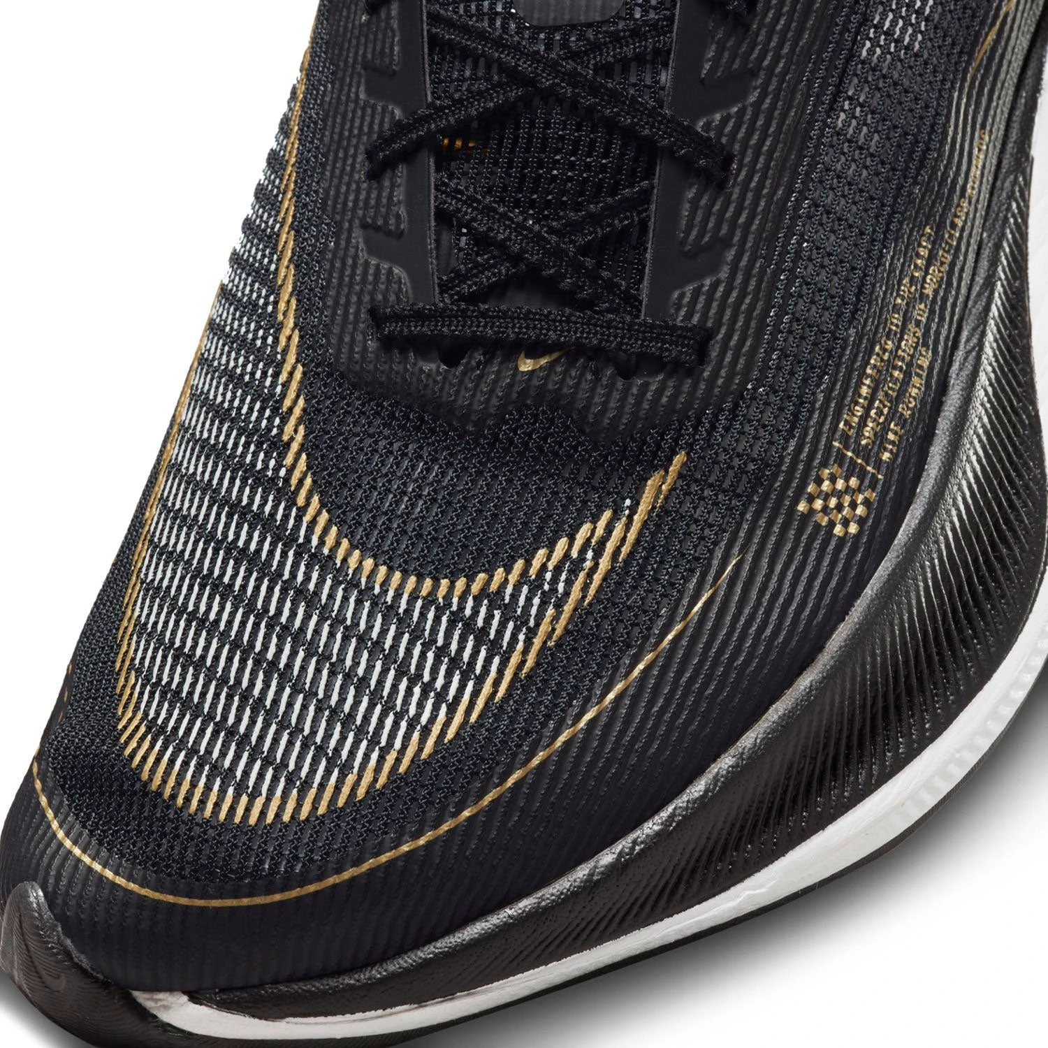 Nike Men's ZoomX Vaporfly Next % 2 Racing Shoe - Black/White/Metallic Gold Coin - Regular (D) 7 Nike Men's ZoomX Vaporfly Next % 2 Racing Shoe - Black/White/Metallic Gold Coin - Regular (D) - Image 7