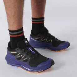 Salomon Men's Pulsar Trail Shoe - Black/Clematis Blue/Blazing Orange- Regular (D) 9 Salomon Men's Pulsar Trail Shoe - Black/Clematis Blue/Blazing Orange- Regular (D) -Outlet EasyRoam Footwear Store L41603200 b1e1cabd0093cd16fb7753cd530c28a3