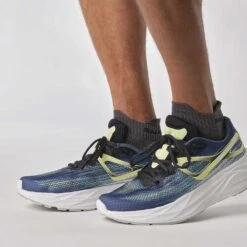 Salomon Men's Aero Blaze Running Shoe- Blue Ashes/Sunny Lime/Dark Sapphire- Regular (D) -Outlet EasyRoam Footwear Store L47049200 7481c5f43c36e4a91ce83cf343a3c47e