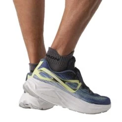 Salomon Men's Aero Glide Running Shoe- Blue Ashes/Dark Sapphire/Sunny Lime- Regular (D) -Outlet EasyRoam Footwear Store L47049200 da77c4d346a21a8823a93fe4aa5dd610