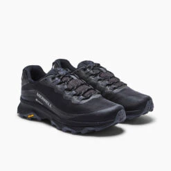 Merrell Men's Moab Speed GoreTEX Hiking Shoe - Black/Asphalt - Regular (D) -Outlet EasyRoam Footwear Store MRLM J067083 021621 S21 004