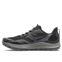 Saucony Men's Peregrine 12 Trail Running Shoe - Black/Charcoal - Regular (D) -Outlet EasyRoam Footwear Store S20737 05 2