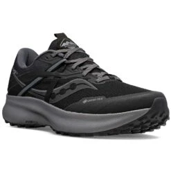 Saucony Men's Ride 15 Tr Gtx Trail Shoe - Black/Charcoal -Outlet EasyRoam Footwear Store S20799 10 5