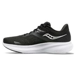 Saucony Men's Ride 16 Running Shoe -Black/White - Wide (2E) -Outlet EasyRoam Footwear Store S20831 05 2